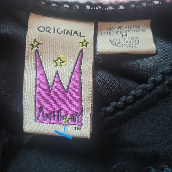 Original Anthony Black Blouse M - Picture 4 of 8